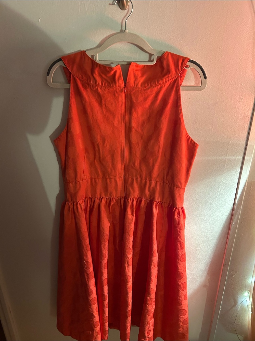 ⭐️Dana Buchman Bright Coral Sleeveless Fit-and-Flare Dress - Picture 3 of 4